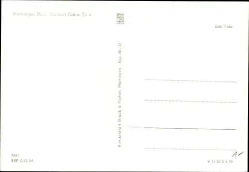 Ak Meiningen in Thüringen, Freibad Rohrer Stirn, Panorama