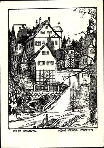 Künstler Ak Kreiner Heerdegen, Hedwig, Altdorf bei Nürnberg, Schloss Grünsberg