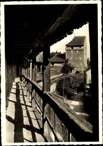 Ak Nördlingen in Schwaben, Wehrgang