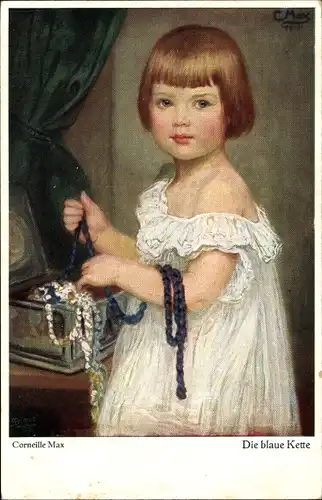 Künstler Ak Corneille, Max, Die blaue Kette, Kinderportrait