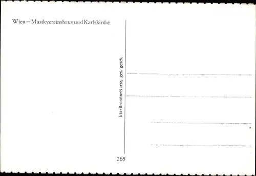 Ak Wien 1 Innere Stadt, Musikvereinshaus und Karlskirche