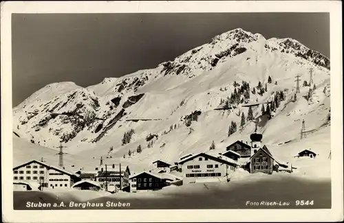 Ak Stuben am Arlberg Vorarlberg, Berghaus Stuben, Winter