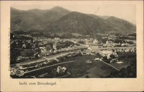 Ak Bad Ischl in Oberösterreich, Panorama vom Siriuskogel aus