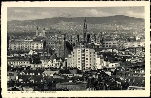 Ak Wien 16 Ottakring, Blick vom Stefansdom