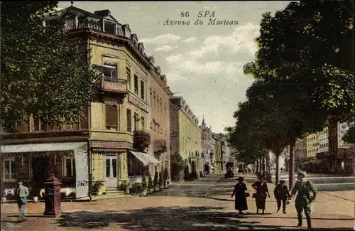 Ak Spa Wallonien Lüttich, Avenue du Marteau