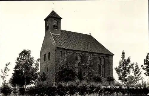 Ak Woldendorp Groningen Niederlande, Ned. Herv. Kerk