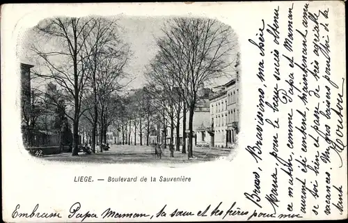 Ak Liège Lüttich Wallonien, Boulevard de la Sauveniere