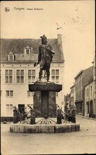 Ak Tongres Tongeren Flandern Limburg, Statue Ambiorix