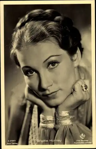 Ak Schauspielerin Brigitte Horney, Portrait