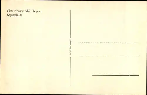 Ak Tegelen Heidenend Venlo Limburg Niederlande, Cistercienserabdij, Kapittelzaal