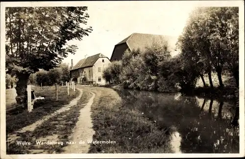 Ak Wijlre Limburg Niederlande, Wandelweg naar de Watermolen