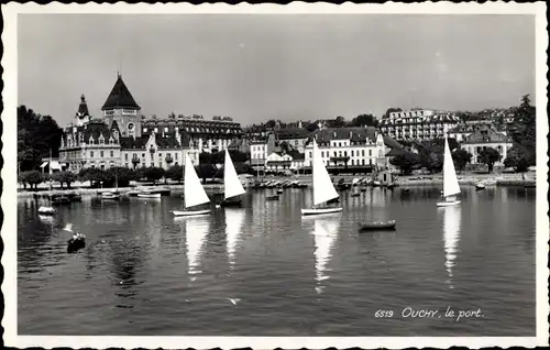 Ak Ouchy Lausanne Kanton Waadt, le port