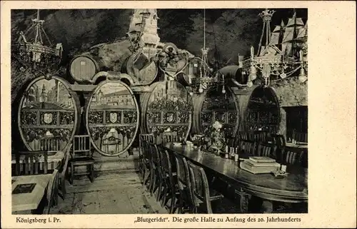 Ak Kaliningrad Königsberg Ostpreußen, Blutgericht, historisches Weinrestaurant
