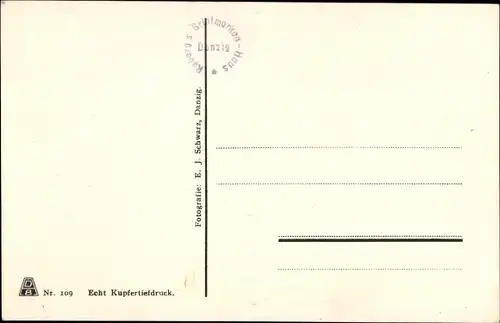 Ak Danzig, Blick in die Frauengasse, Häuser, Kirche