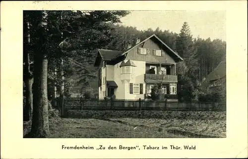 Ak Tabarz im Thüringer Wald, Fremdenheim Zu den Bergen