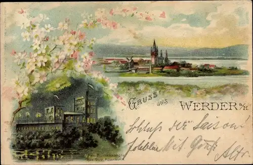 Litho Werder an der Havel, Restaurant Bismarckhöhe, Panorama
