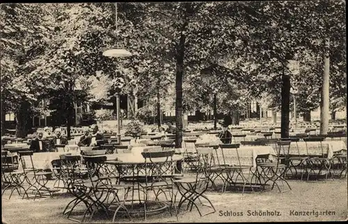 Ak Berlin Pankow Niederschönhausen Schönholz, Schloss Schönholz, Konzertgarten