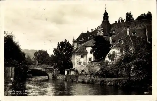 Ak Wolfsberg in Kärnten, Partie an der Lavant