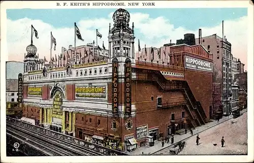 Ak New York City USA, B. F. Keith's Hippodrome