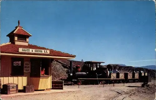 Ak Calico Kalifornien USA, Calico & Odessa Railroad