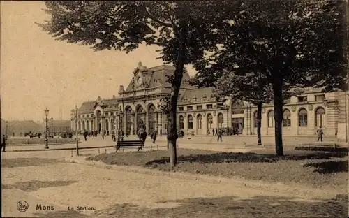 Ak Mons Wallonien Hennegau, La Station