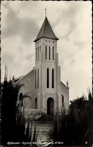 Ak Djibouti Dschibuti, Eglise Sainte Jeanne d'Arc, Kirche