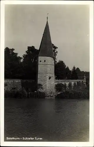 Ak Solothurn Stadt Schweiz, Schiefer Turm