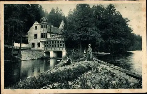 Ak Cheb Eger Region Karlsbad, Insel Mühlerl