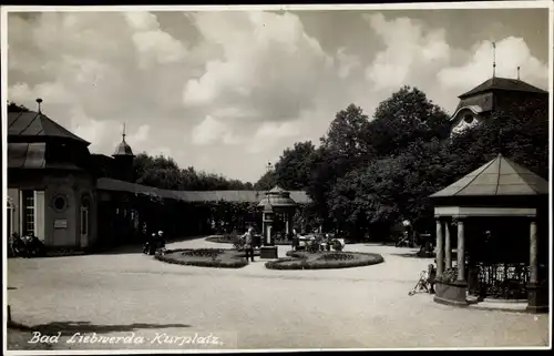 Ak Bad Liebwerda Sudeten, Blick zum Kurplatz