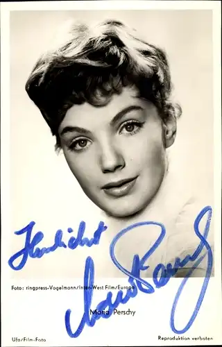 Ak Schauspielerin Maria Perschy, Portrait, Autogramm