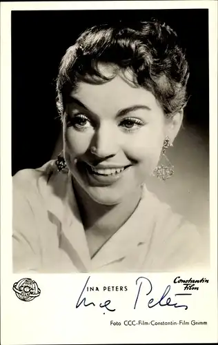 Ak Schauspielerin Ina Peters, Portrait, Autogramm