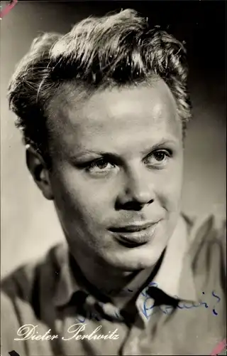 Ak Schauspieler Dieter Perlwitz, Portrait, Autogramm, DEFA Film