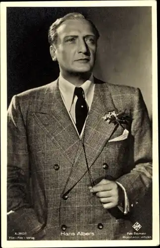 Ak Schauspieler Hans Albers, Portrait