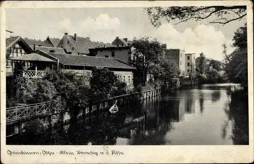 Ak Gussew Gumbinnen Ostpreußen, Klein Venedig, Ortsansicht