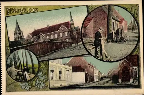 Ak Moorslede Westflandern, Ortsansichten