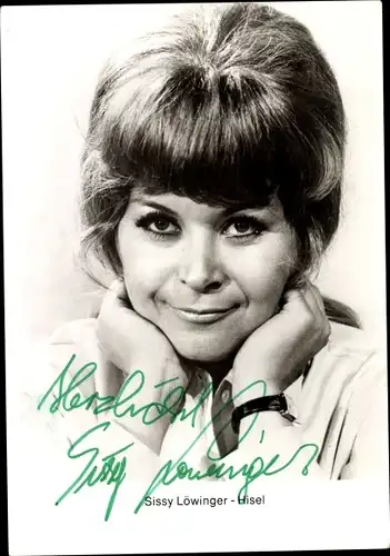 Ak Sängerin Sissy Löwinger Hisel, Portrait, Autogramm