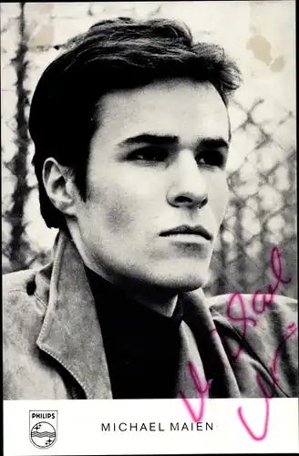 Ak Sänger Michael Maien, Portrait, Autogramm, Philips Schallplatten