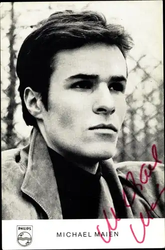 Ak Sänger Michael Maien, Portrait, Autogramm, Philips Schallplatten