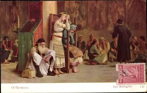 Künstler Ak Theodor Raleigh, Les Refugies