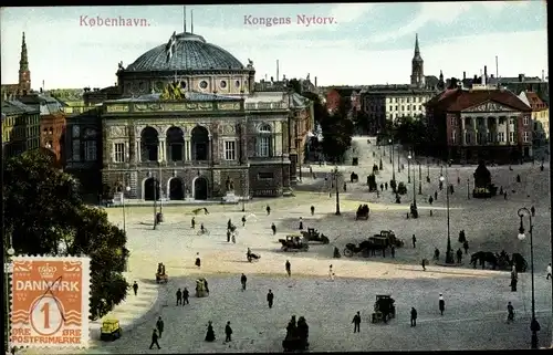 Ak Kopenhagen Dänemark, Kongens Nytorv, Neuer Markt