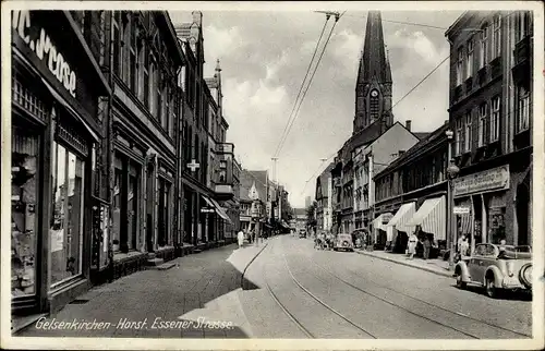 Ak Horst Gelsenkirchen im Ruhrgebiet, Essener Straße, Geschäfte