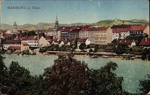 Ak Maribor Marburg an der Drau Slowenien, Panorama