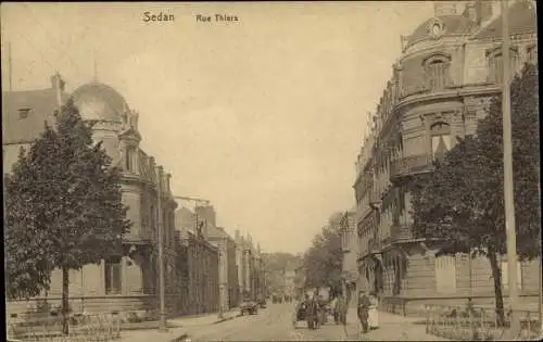 Ak Sedan Ardennes, Rue Thiers