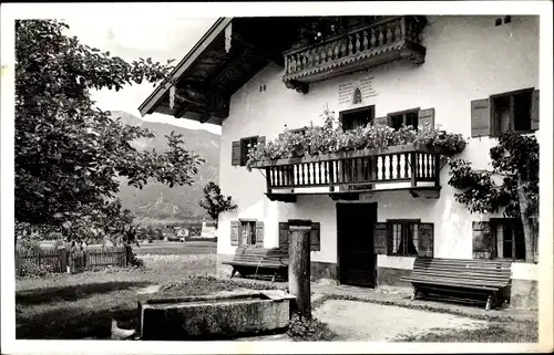 Ak Unterwössen in Oberbayern, Gasthaus Auschuster