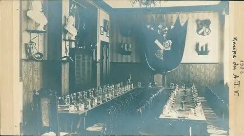 Studentika Foto Kneipe des ATV, Innenansicht, 1903