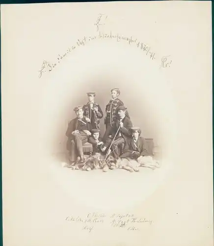 Studentika Foto Gruppenaufnahme von Studenten 1870/1871