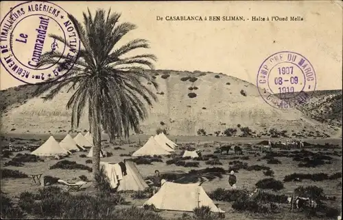 Ak Casablanca à Ben Sliman Marokko, Halte à l'oued Mella
