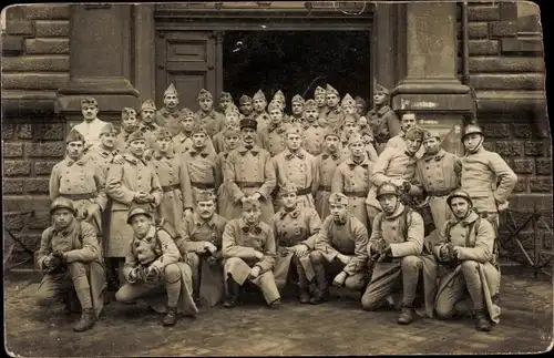 Foto Ak Französische Soldaten in Uniformen, Gruppenaufnahme 2e Contingent 23 du 355