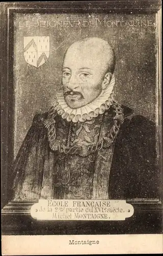 Künstler Ak Philosoph Michel de Montaigne, Portrait