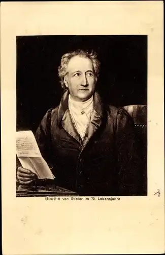 Künstler Ak Stieler, Schriftsteller Johann Wolfgang von Goethe im 79. Lebensjahr, Portrait